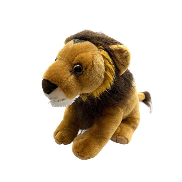 Wild Republic Lion Realistic 10" Gold Tan Brown Plush Stuffed Jungle Animal - Picture 2 of 13